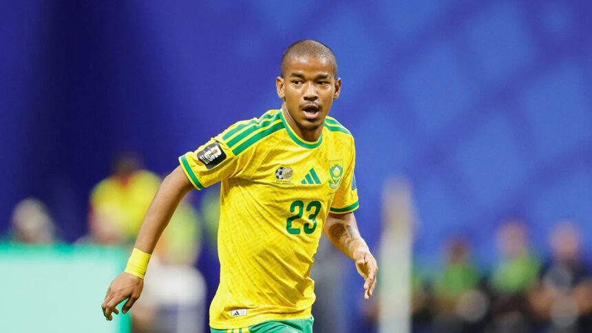 Soccer mourns the loss of a rising star: Jayden Adams dies after shining at the 2026 World Cup The South African player running across the field in his national team's yellow kit