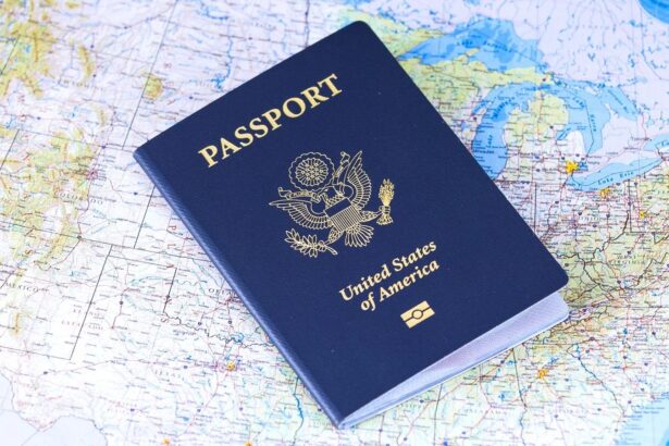 A United States passport placed on top of a world map