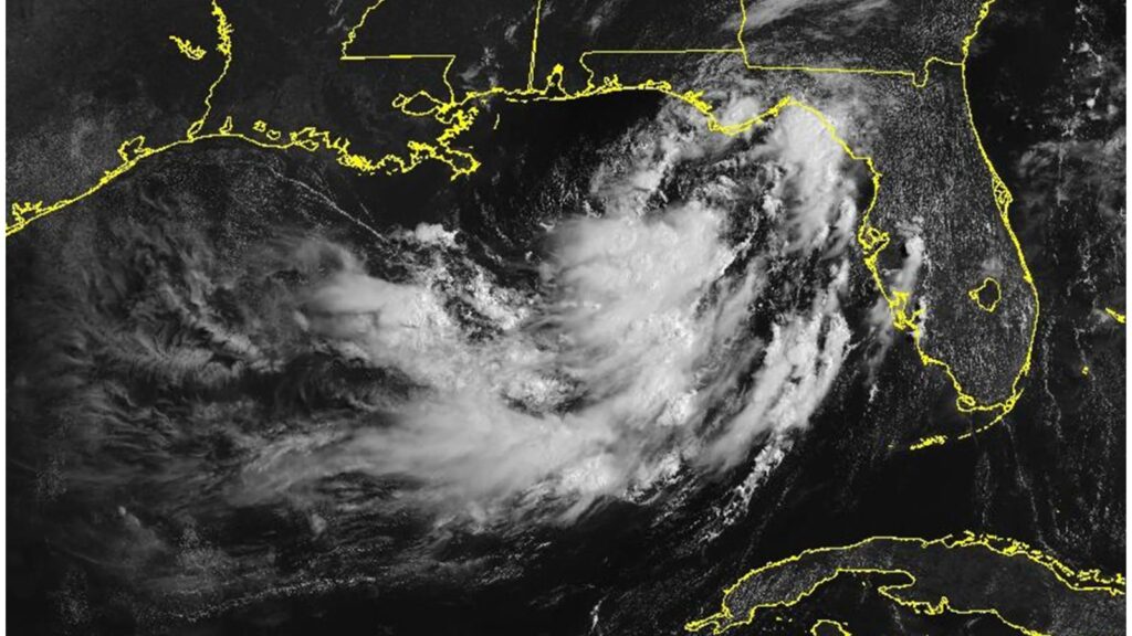 Tropical storm Bertha puts the United States gulf coast under watch A satellite and infrared image of the storm forming near the coast of Florida