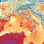 A photograph showing the temperatures that Europe could reach in the coming days