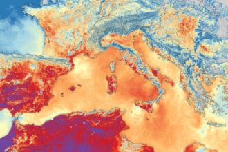 A photograph showing the temperatures that Europe could reach in the coming days