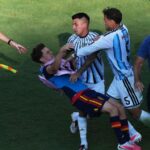 FIFA delivers heavy sanctions after Argentina vs Spain World Cup Final clash An Argentine player forcefully pushing a Spanish player, knocking him to the ground