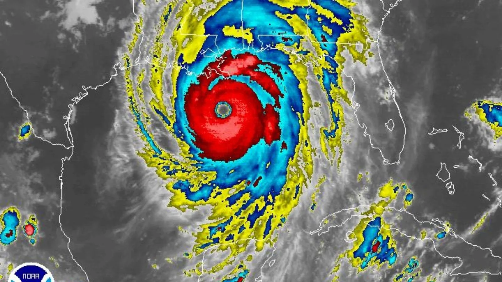 Hurricane Karina reaches category 3 in the pacific and rapidly strengthens A satellite and thermal image of the hurricane taken from a satellite