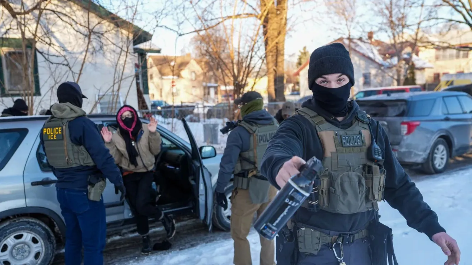 ICE arrests nearly 50,000 people in July, setting record under Trump administration Several ICE officers conducting raids during the winter