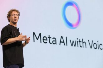 Mark speaking in front of many people about Meta
