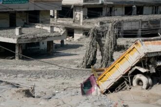Nepal faces catastrophic floods after glacier collapse near Tibet A Nepalese village completely submerged in mud, causing extensive damage to infrastructure