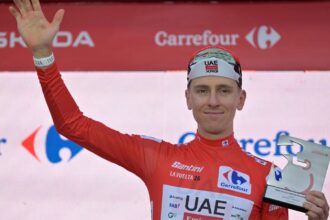 Shock at La Vuelta! Tadej Pogačar withdraws after serious crash The well-known cyclist celebrating after winning one of the stages of the Vuelta a España