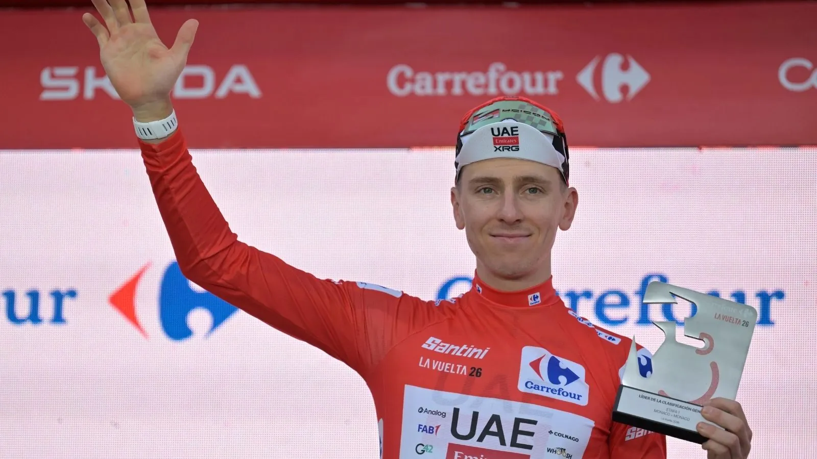 Shock at La Vuelta! Tadej Pogačar withdraws after serious crash The well-known cyclist celebrating after winning one of the stages of the Vuelta a España