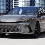 The gray Toyota Camry positioned for a great photo