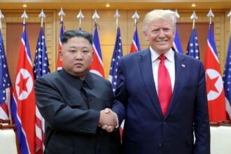 Senior officials from both countries shaking hands as a gesture of goodwill