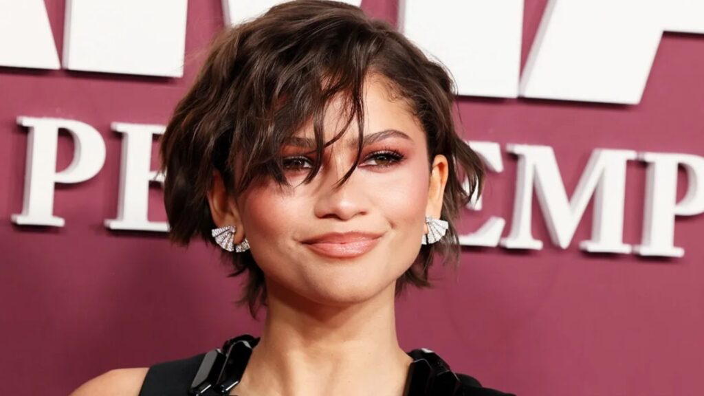 The acclaimed actress posing on the red carpet at a movie premiere