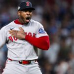 Aroldis Chapman makes MLB history with 400th career save The veteran pitcher celebrating euphorically after an incredible save