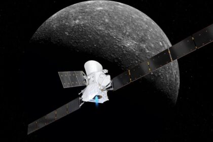 An image of the satellite arriving at Mercury