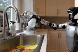 Humanoid robots are now cleaning homes for $30 an hour A humanoid robot cleaning a kitchen until it is spotless