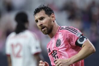 Messi reaches 100 goals as Inter Miami wins Campeones Cup against Cruz Azul Messi completely covered in sweat and giving it his all in a match where he is the captain