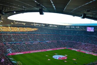 Munich and Barcelona chosen to host the next Champions League finals The Bayern Munich stadium completely packed before a home game begins
