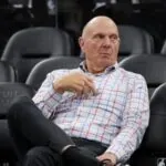Steve Ballmer accepts NBA punishment and apologizes over Clippers scandal The owner of the Los Angeles Clippers sitting in a chair while watching his team practice